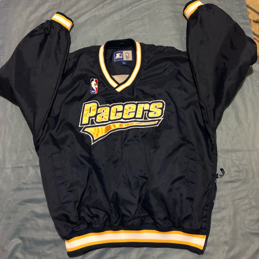 Vintage vintage vintage starter Indiana Pacers wind/rain pull over top size XL